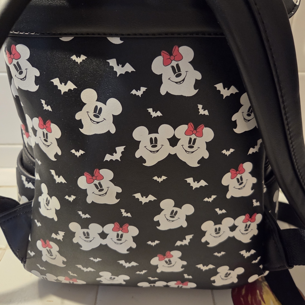 Loungefly Disney Mickey & Minnie Mouse Ghostly Glow-in-the-Dark Mini Backpack - Picture 5 of 9